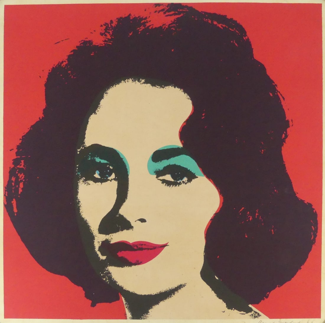 ANDY WARHOL 'LIZ' COLOR OFFSET LITHOGRAPH (1 of 9)