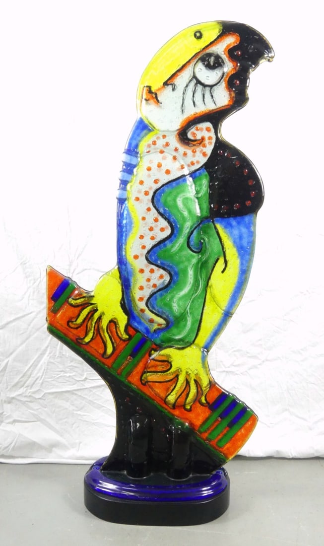SILVIO VIGLIATURO 'PARROT' MURANO GLASS SCULPTURE (1 of 7)