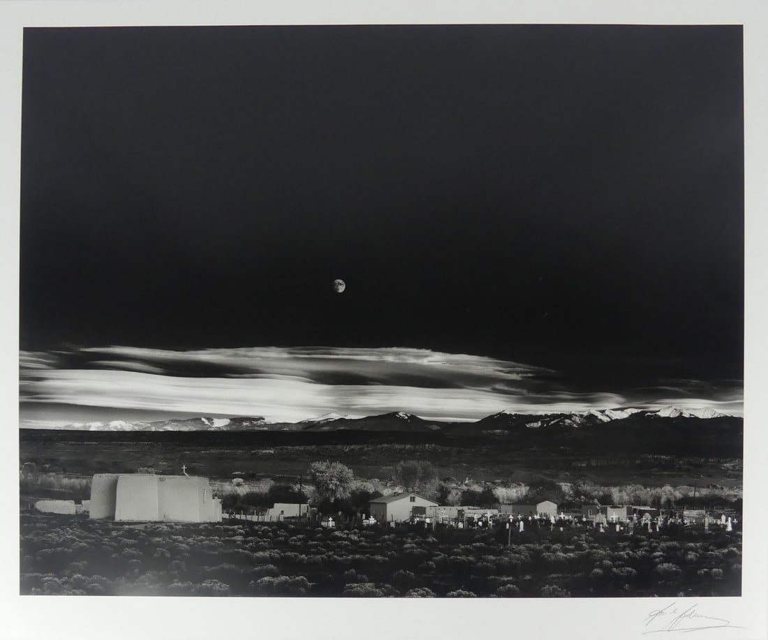 ANSEL ADAMS 'MOONRISE, HERNANDEZ, NM' SIGNED LITHO (1 of 5)