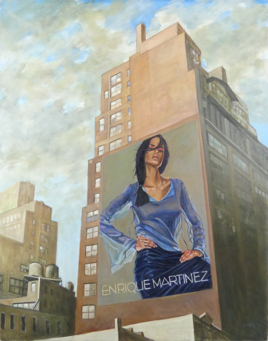 JOHN HARDY 'SEDUCTION ON 7th AVENUE' OIL ON CANVAS (1 of 9)