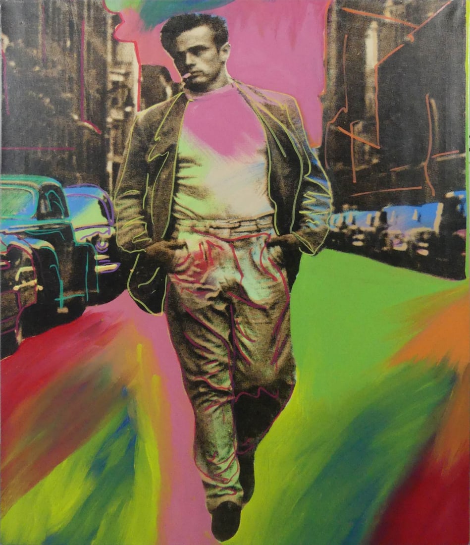 STEVE KAUFMAN 'JAMES DEAN' OIL & SILKSCREEN (1 of 4)