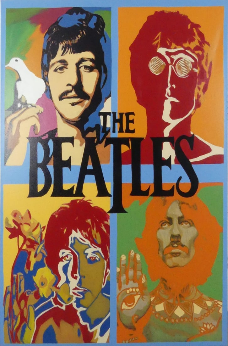 STEVE KAUFMAN 'THE BEATLES' OIL & SILKSCREEN (1 of 7)
