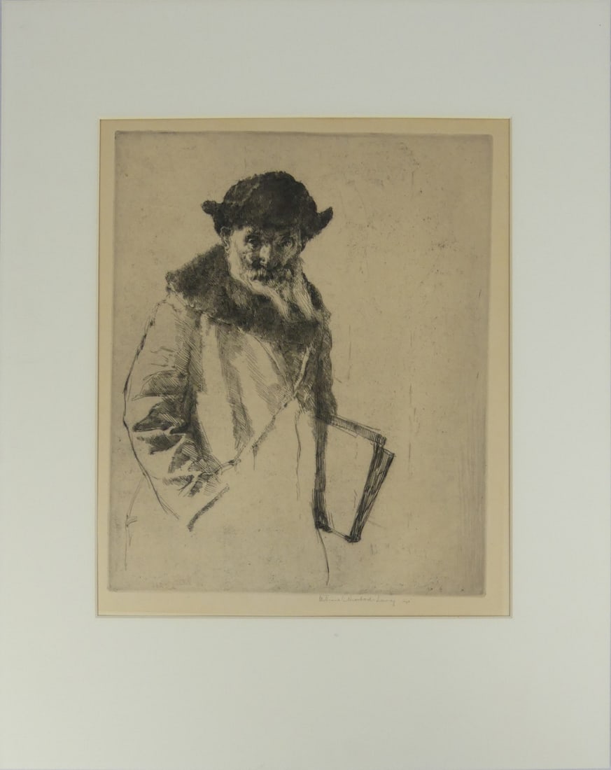 WILLIAM AUERBACH-LEVY 'THE RABBI' ETCHING (1 of 6)