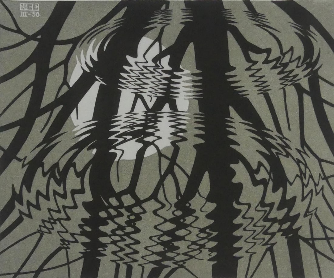 M.C. ESCHER 'RIPPLED SURFACE' OFFSET LITHOGRAPH - 2