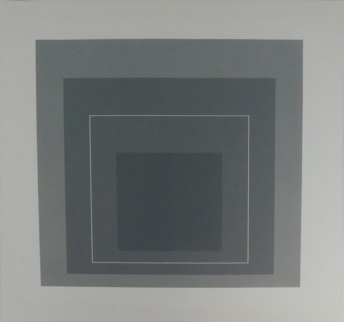 JOSEF ALBERS 'WHITE LINES SQUARES' LITHOGRAPH (1 of 4)