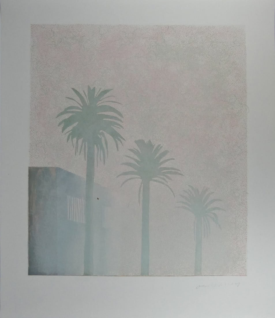 DAVID HOCKNEY 'MIST, FROM WEATHER SERIES' SIGNED (1 of 6)