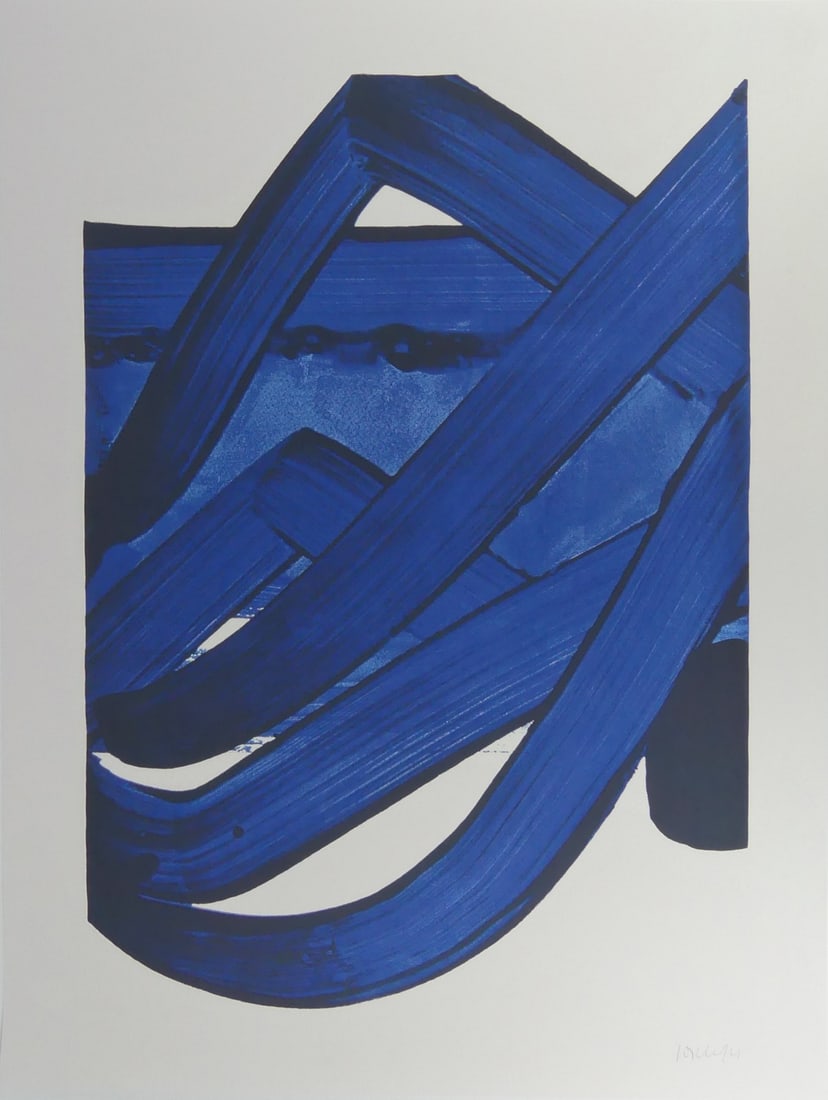 PIERRE SOULAGES 'COMPOSITION, BLUE' (1 of 6)