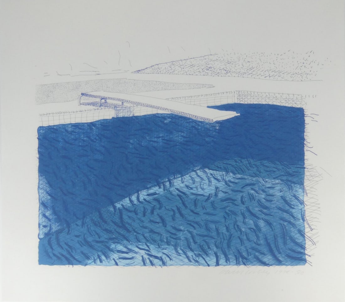 DAVID HOCKNEY 'WATER MADE OF LINES, CRAYON...' (1 of 6)