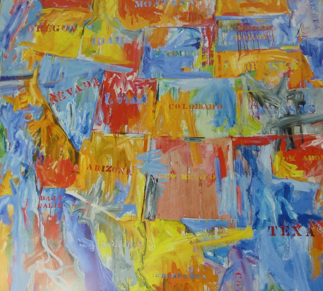 JASPER JOHNS 'MAP' OFFSET LITHOGRAPH - 3