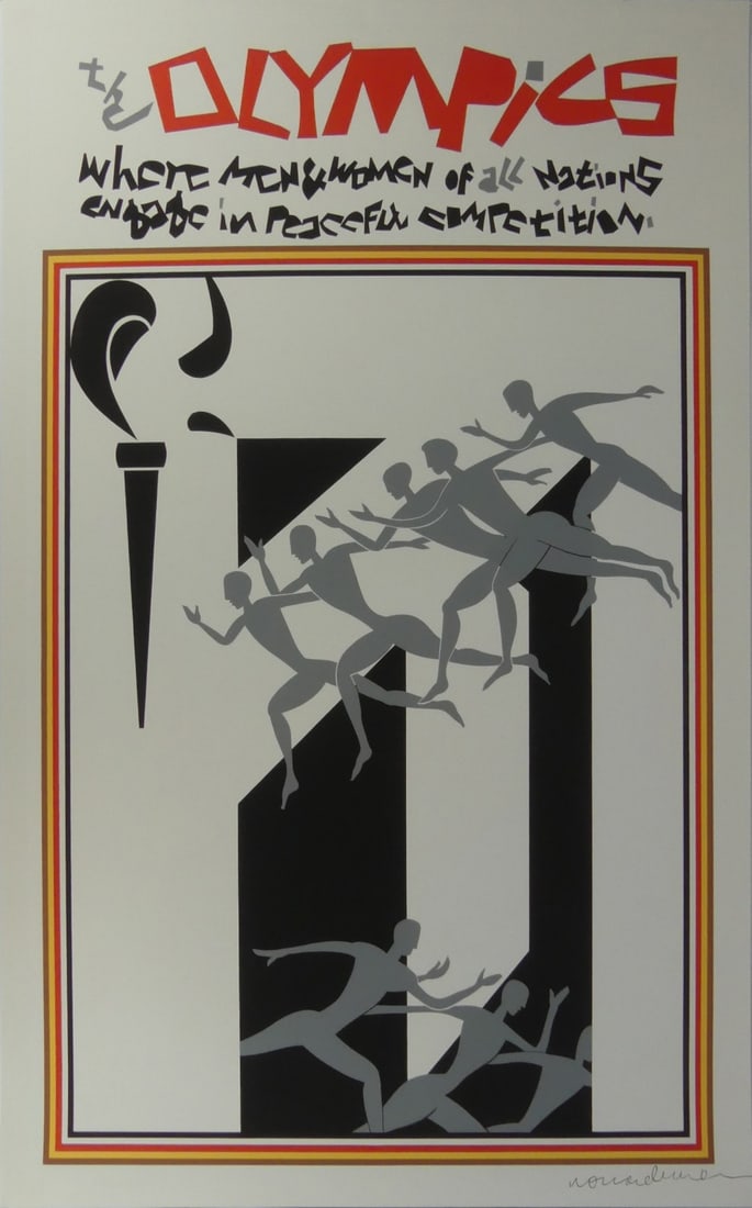 ROMARE BEARDEN 'THE OLYMPICS' SIGNED POSTER (1 of 6)