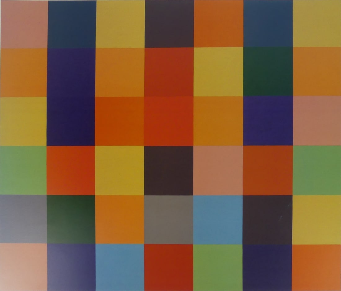 ELLSWORTH KELLY 'SANARY' SIGNED LITHOGRAPH: Ellsworth Kelly 'Sanary' offset lithograph. Pencil signed lower right. Sheet measures 23 3/4" x 20 5/8".