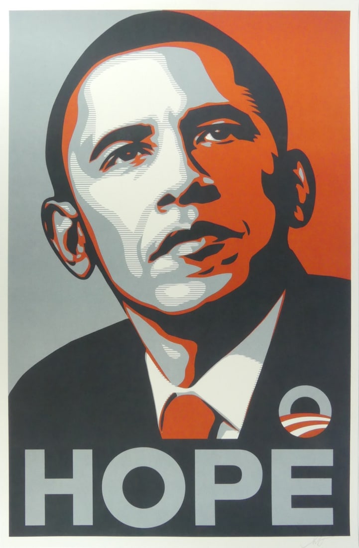 SHEPARD FAIREY 'OBAMA HOPE' POSTER (1 of 6)