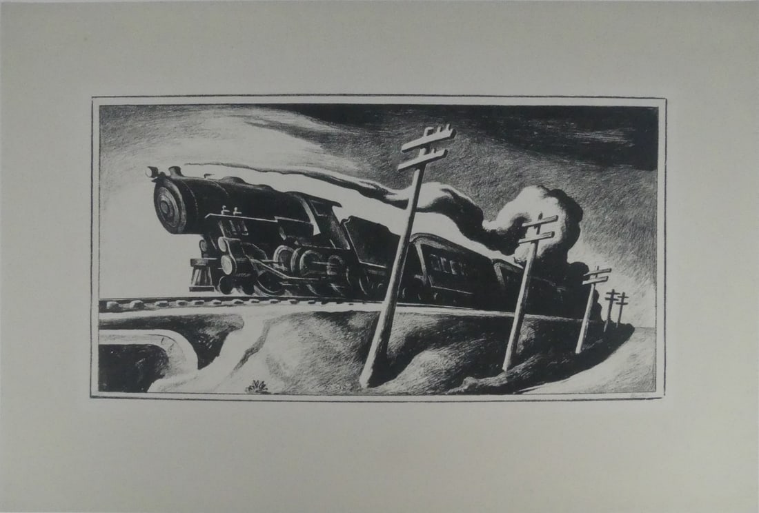 THOMAS HART BENTON 'GOING WEST' LITHOGRAPH (1 of 5)