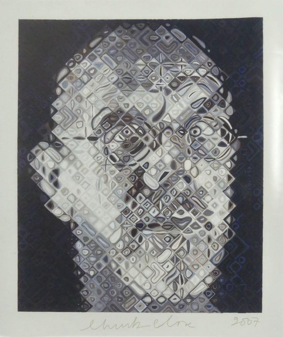 CHUCK CLOSE 'SELF-PORTRAIT, 2007' (1 of 6)