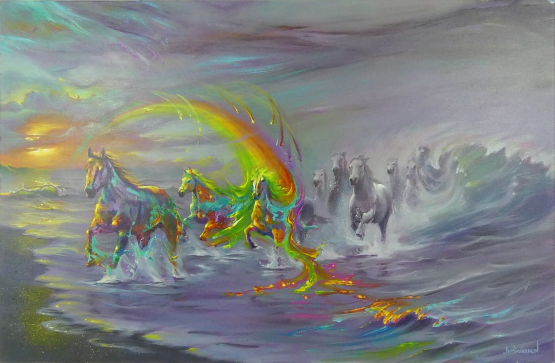 JIM WARREN 'PAINTED HORSES' EMBELLISHED (1 of 7)