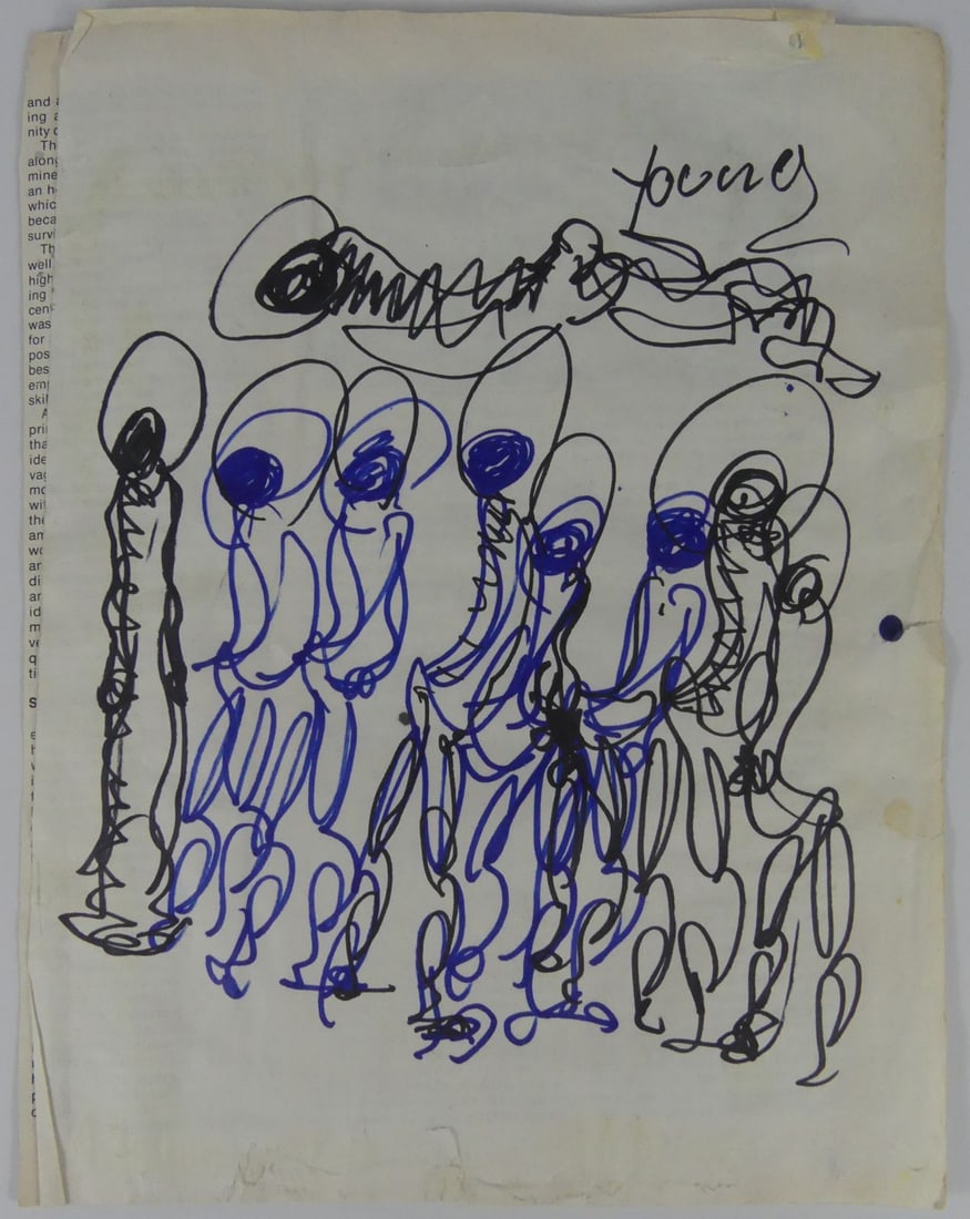 PURVIS YOUNG 'ANGEL'S FUNERAL' INK ON PAPER w COA (1 of 6)