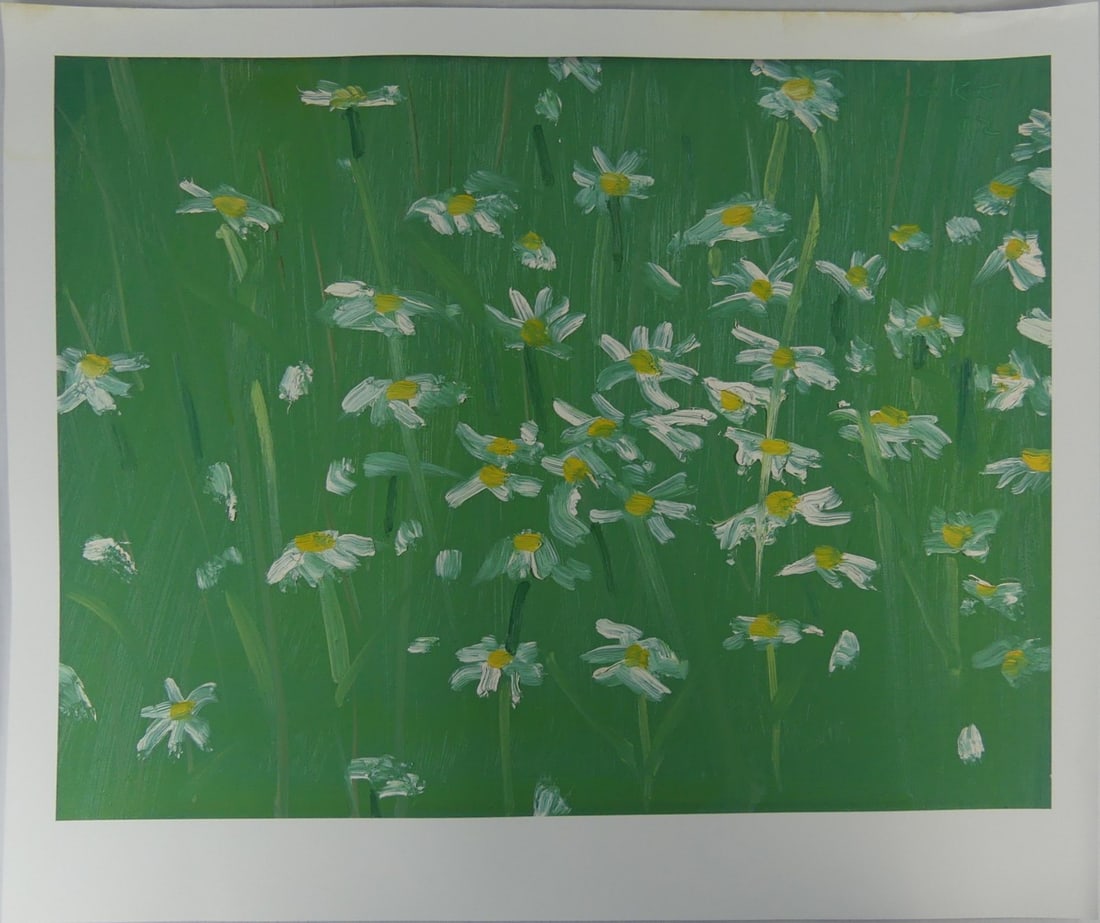ALEX KATZ 'DAISIES #2' OFFSET LITHOGRAPH: Alex Katz 'Daisies #2' offset lithograph. Signed and dated in the plate upper right. Sheet measures 31" x 26 1/4".