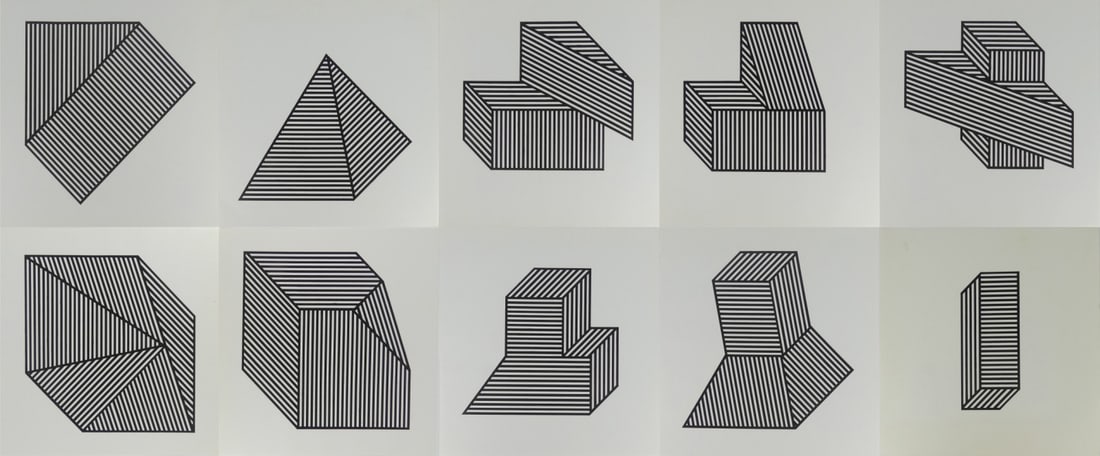 10pc SOL LEWITT ISOMETRIC PRINTS (1 of 12)