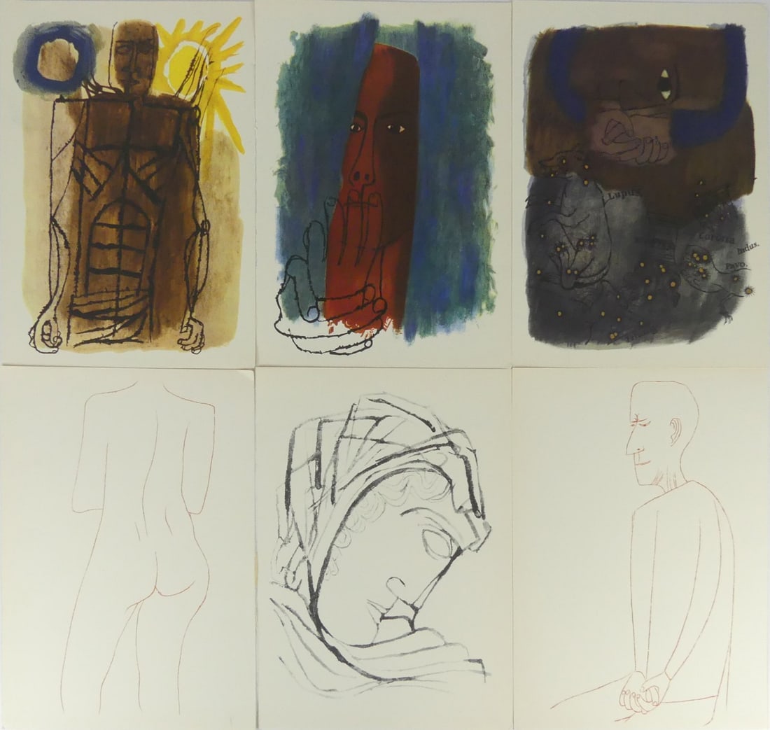 6pc BEN SHAHN VINTAGE OFFSET LITHOGRAPHS (1 of 8)