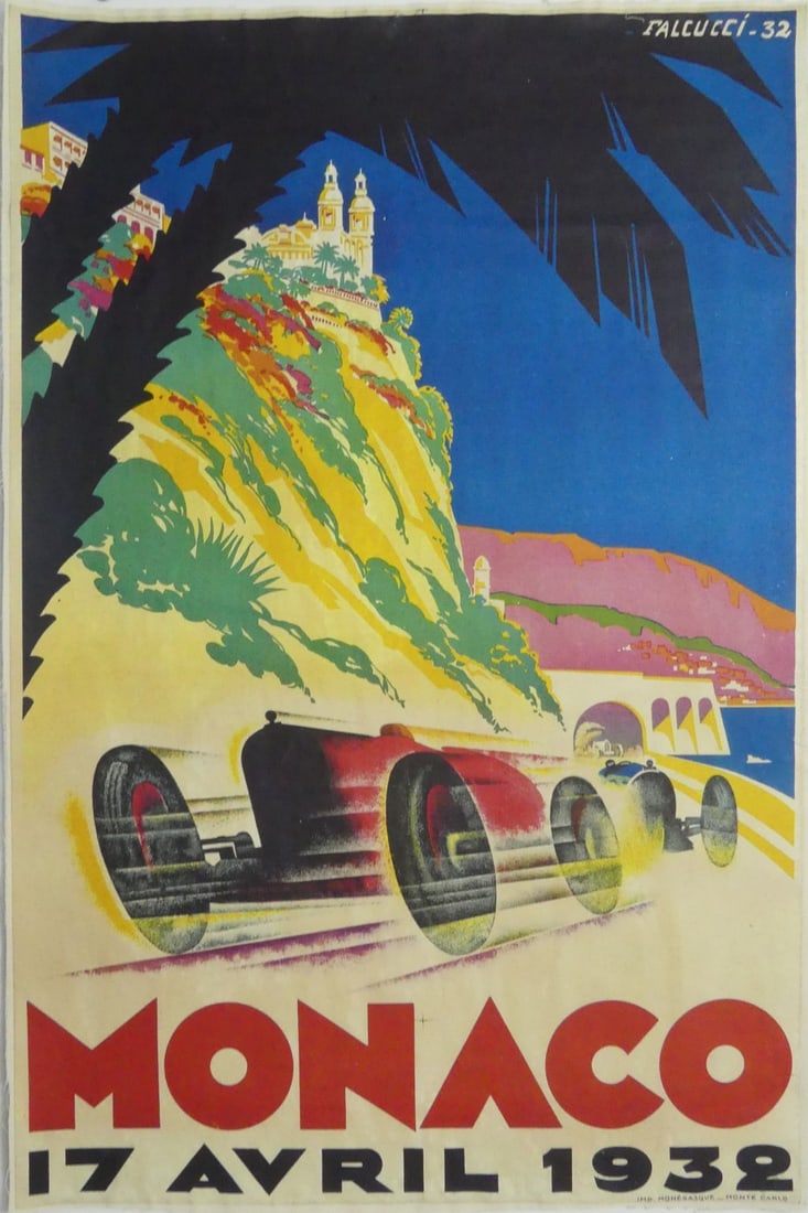 ROBERT FALCUCCI MONACO RACING POSTER (1 of 5)