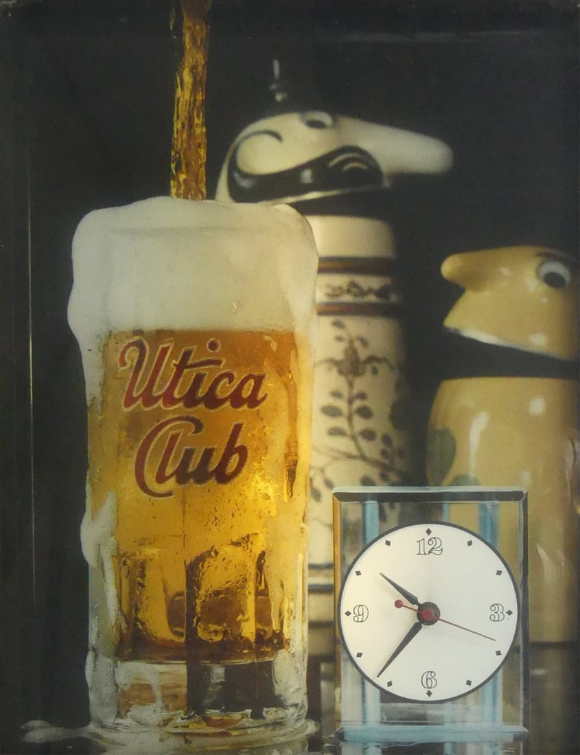 UTICA CLUB LIGHT UP BEER SIGN w CLOCK (1 of 10)