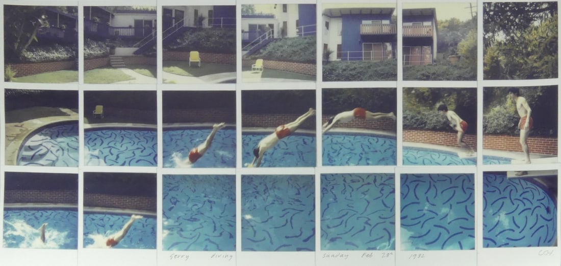 DAVID HOCKNEY 'JERRY DIVING' PHOTO COLLAGE (1 of 8)