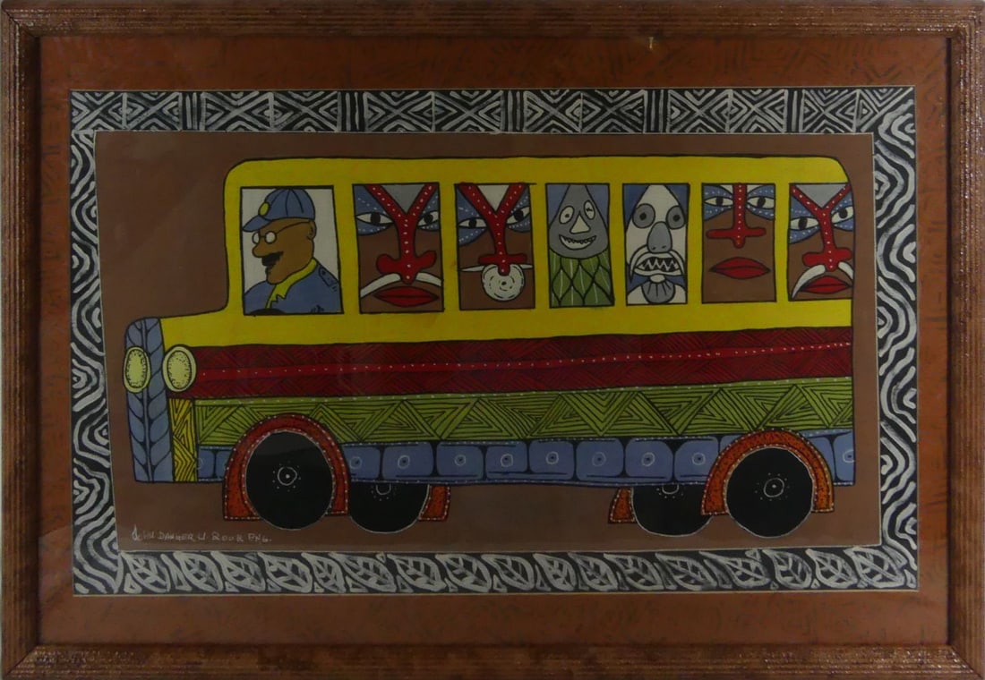 JOHN DANGER PAPUA NEW GUINEA OIL PAINTING (1 of 9)