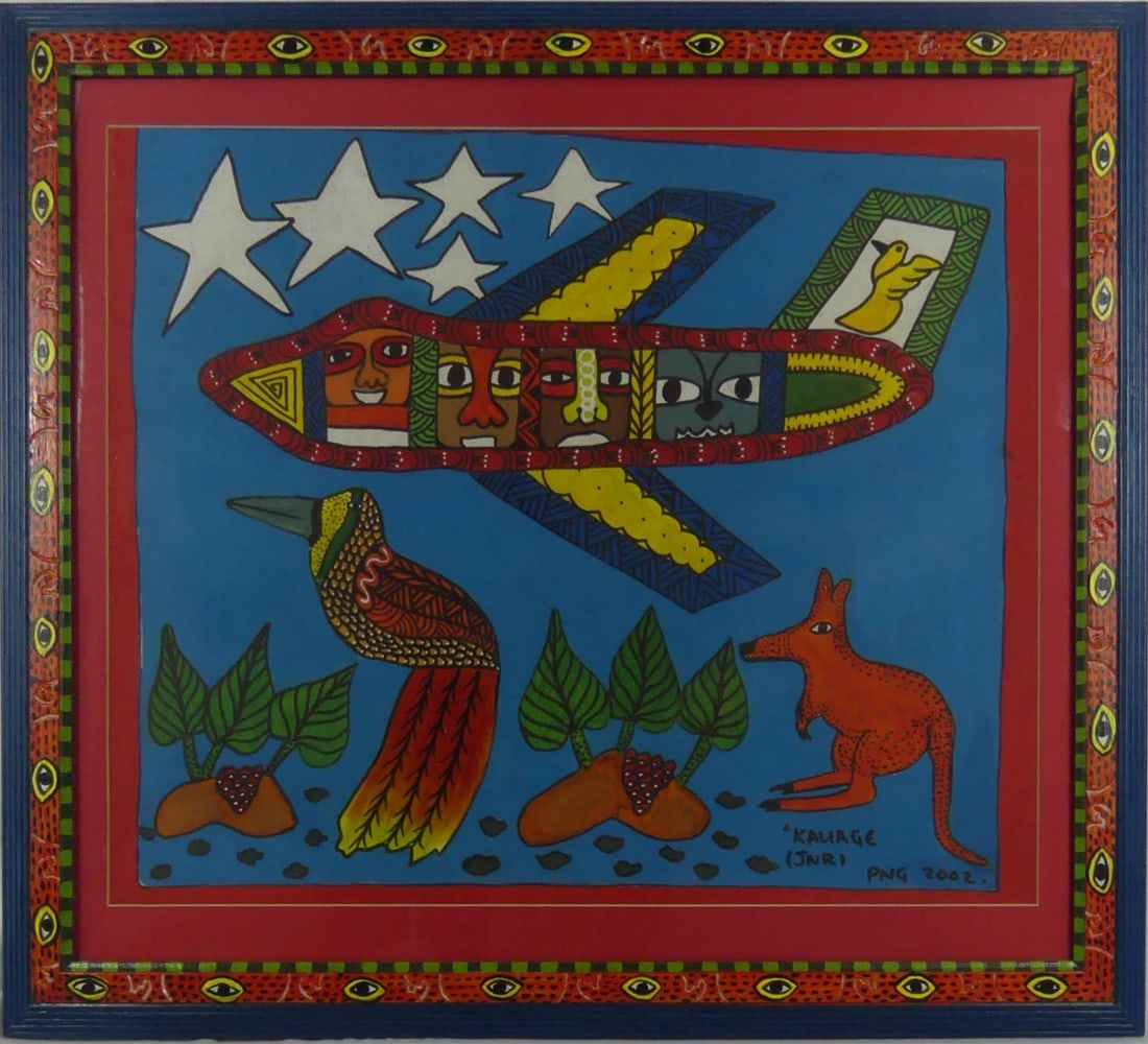 KAUAGE MATHIAS PAPUA NEW GUINEA OIL PAINTING (1 of 9)