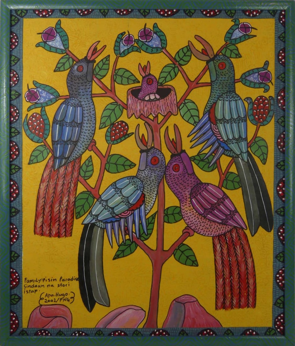 APA HUGO PAPUA NEW GUINEA BIRD PAINTING (1 of 7)