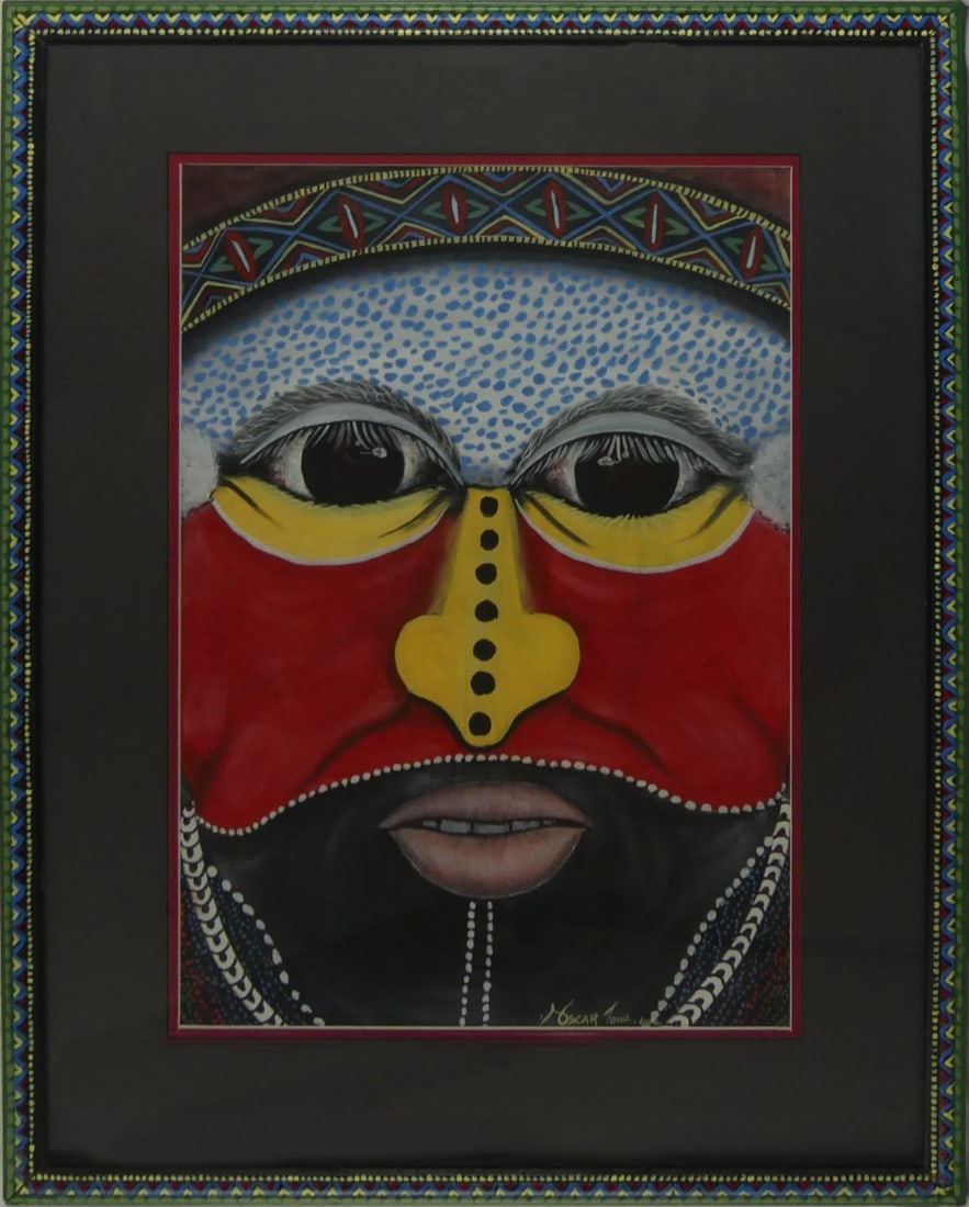 APA HUGO PAPUA NEW GUINEA WARRIOR PAINTING (1 of 9)