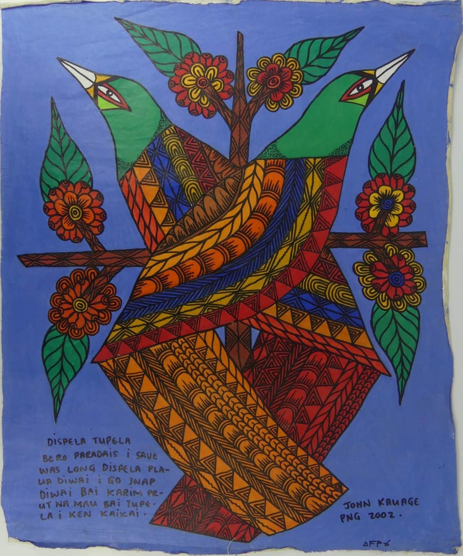 JOHN KAUAGE PAPUA NEW GUINEA BIRD PAINTING (1 of 6)