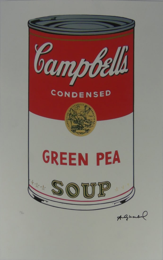 ANDY WARHOL 'CAMPBELL'S GREEN PEA SOUP' LITHOGRAPH (1 of 8)