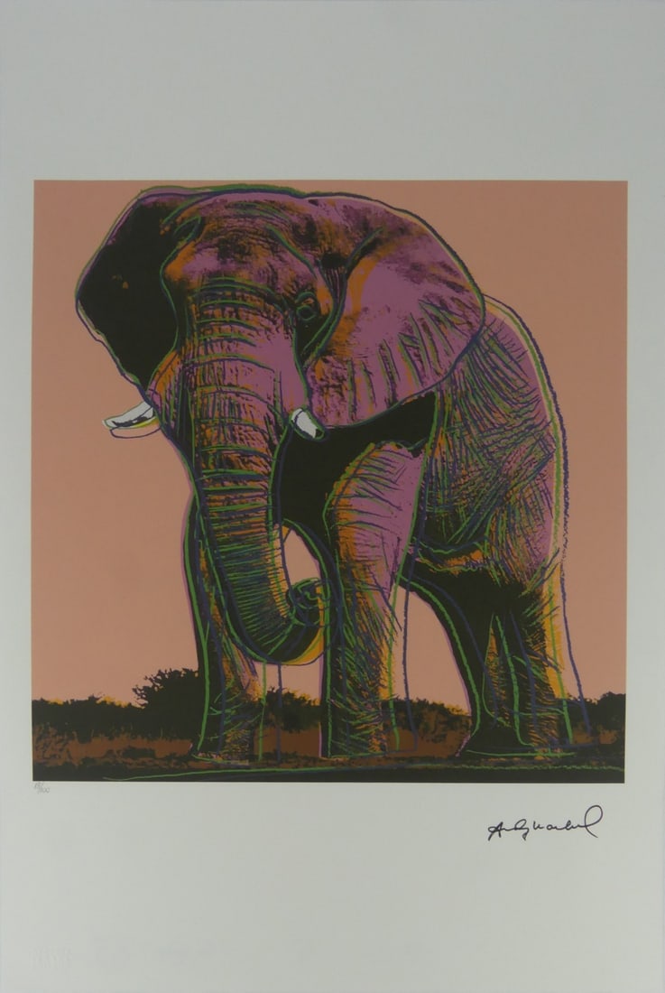 ANDY WARHOL 'AFRICAN ELEPHANT' LITHOGRAPH (1 of 8)