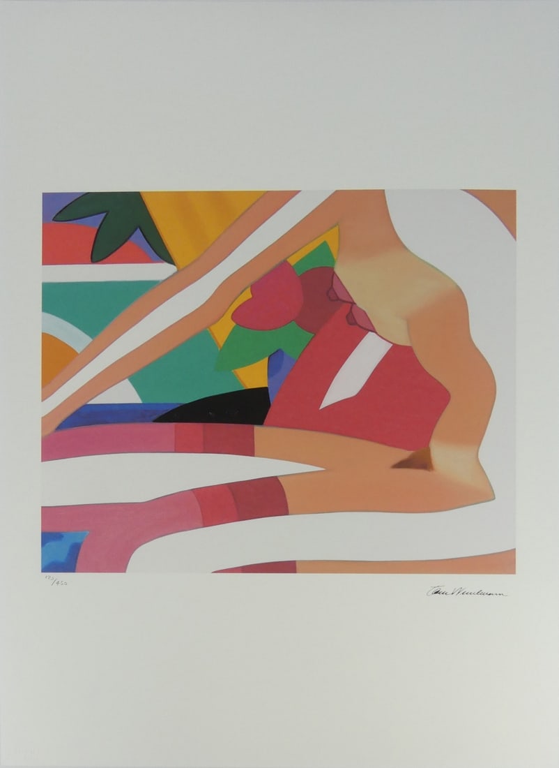 TOM WESSELMANN 'SUNSET NUDE' LITHOGRAPH: Tom Wesselmann 'Sunset Nude' lithograph. Signed in the plate lower right. Numbered in pencil 120/450 and holds blindstamp lower left. Sheet measures 27 5/8" x 19 5/8".