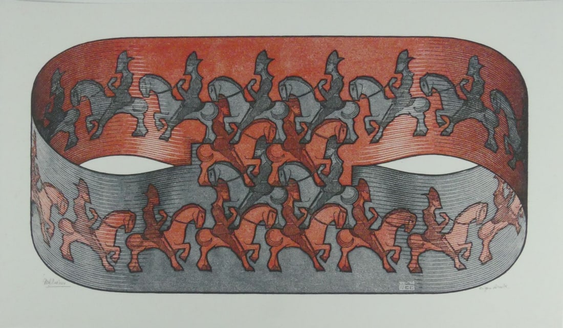 M.C. ESCHER 'HORSEMAN' OFFSET LITHOGRAPH (1 of 7)