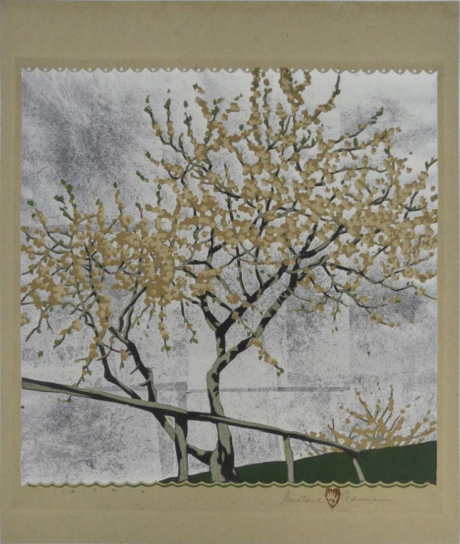 GUSTAV BAUMANN 'APRIL' LITHOGRAPH (1 of 6)