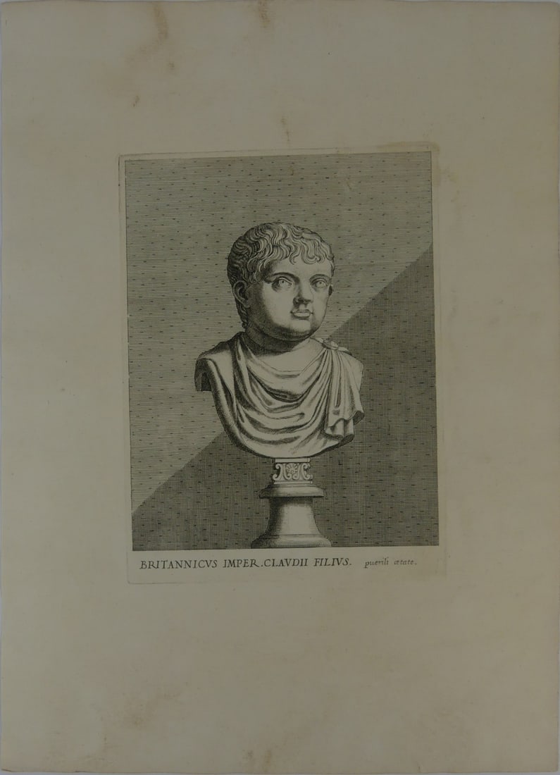 BRITANNICUS EMPEROR, SON OF CLAUDIUS ENGRAVING (1 of 6)