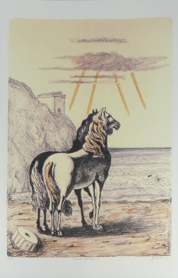GIORGIO DE CHIRICO 'CAVALLI ANTICHI' LITHOGRAPH (1 of 8)