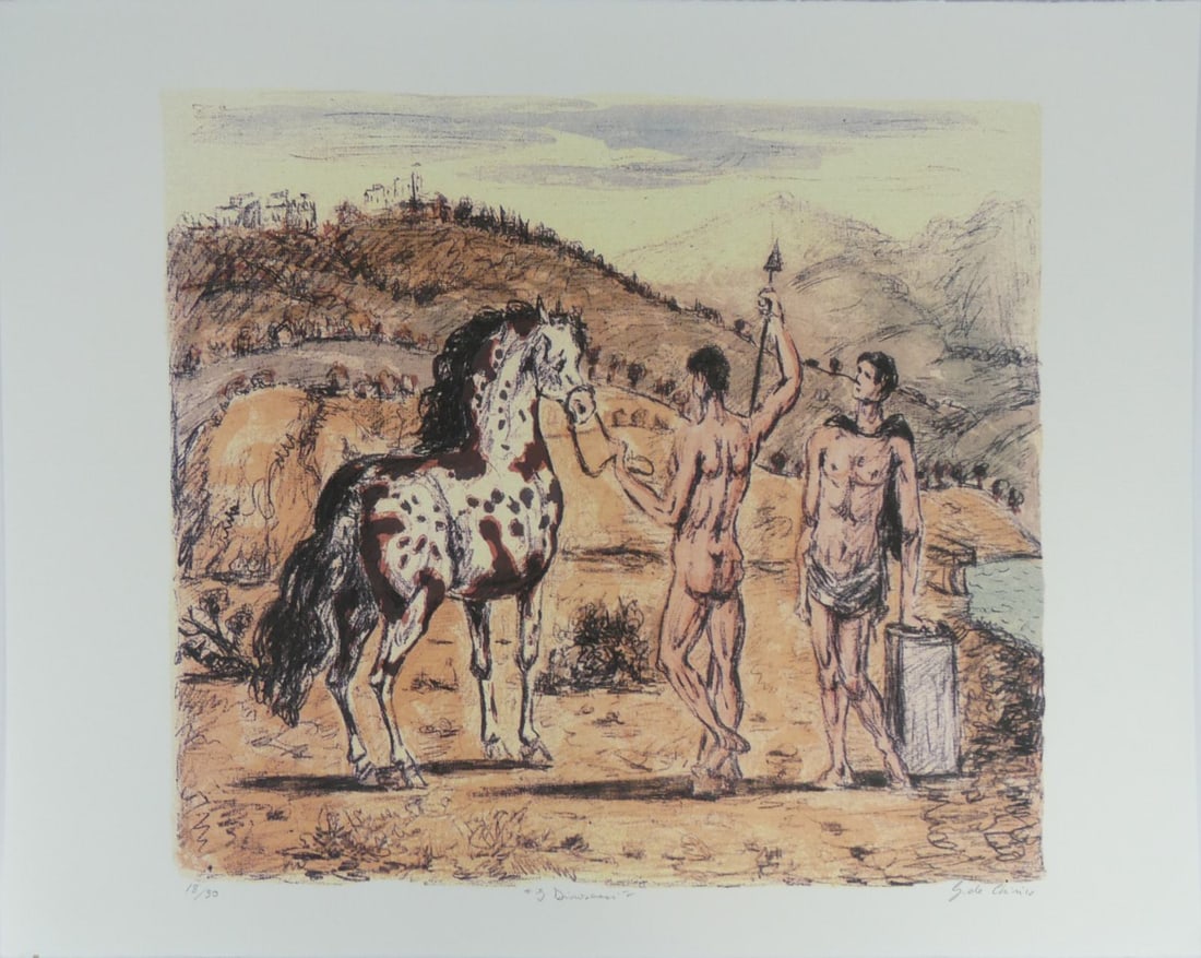 GIORGIO DE CHIRICO 'I DIOSCURI' LITHOGRAPH (1 of 8)