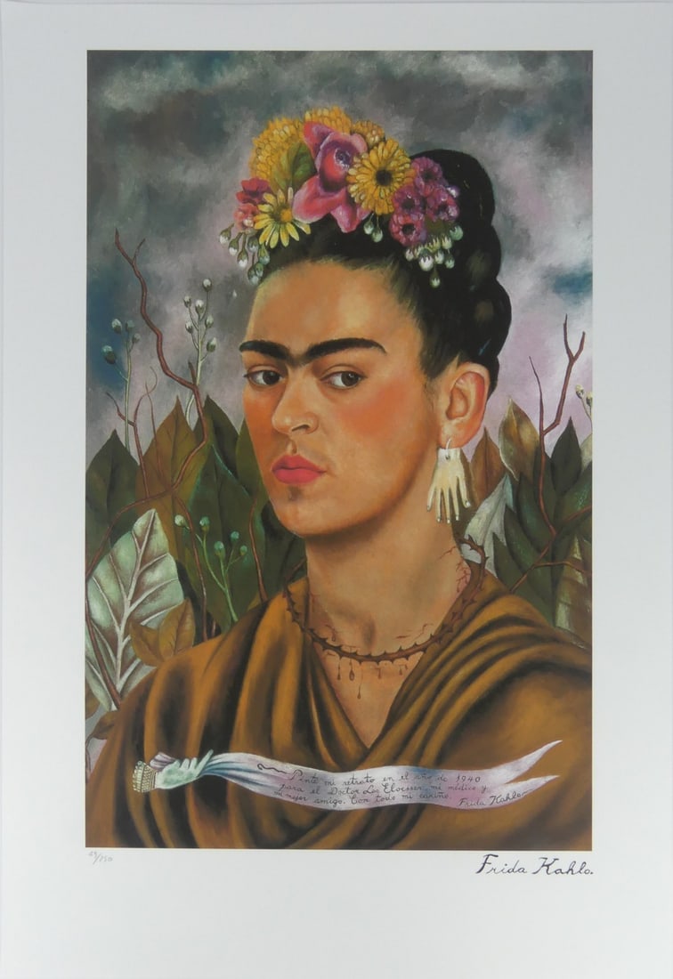 FRIDA KAHLO 'SELF PORTRAIT' LITHOGRAPH (1 of 8)
