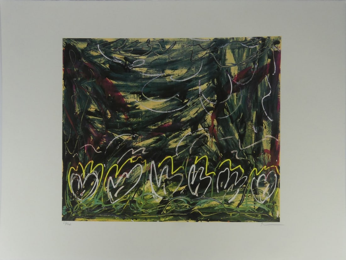 MARIO SCHIFANO 'GIGLI D'ACQUA' LITHOGRAPH (1 of 9)