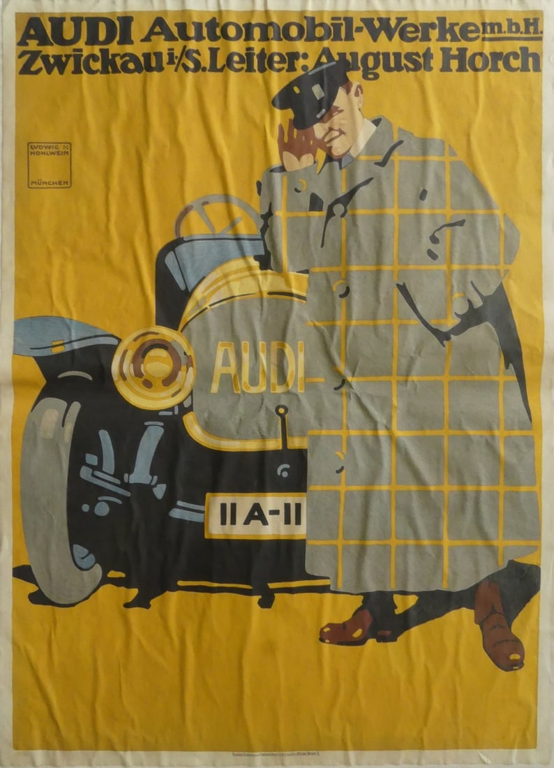 LUDWIG HOHLWEIN 'AUDI AUTOMOBILE' POSTER (1 of 4)