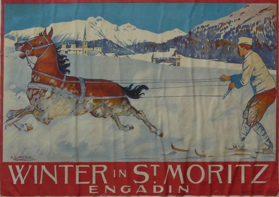 ANTON CHRISTOFFEL 'WINTER IN ST. MORITZ' POSTER (1 of 4)