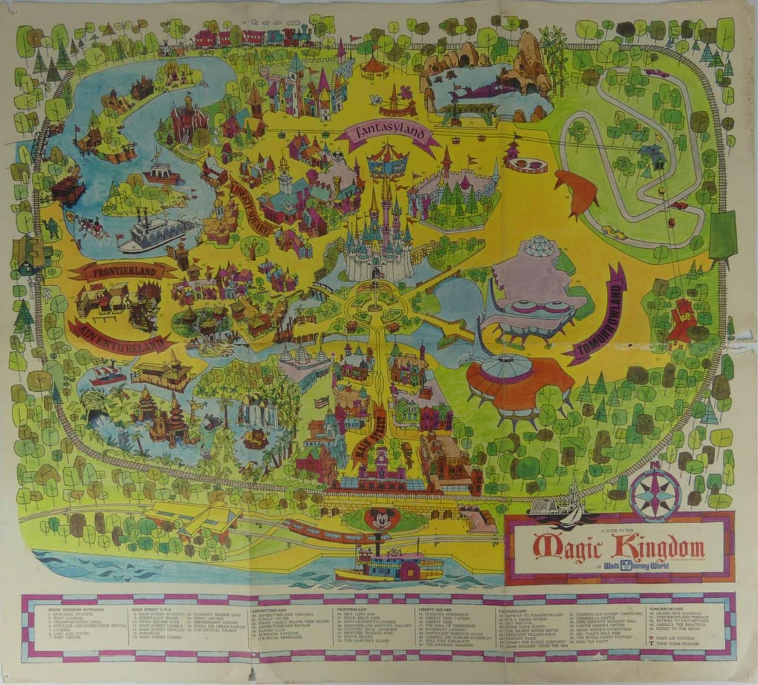 MAGIC KINGDOM 1971 SOUVENIR MAP (1 of 8)
