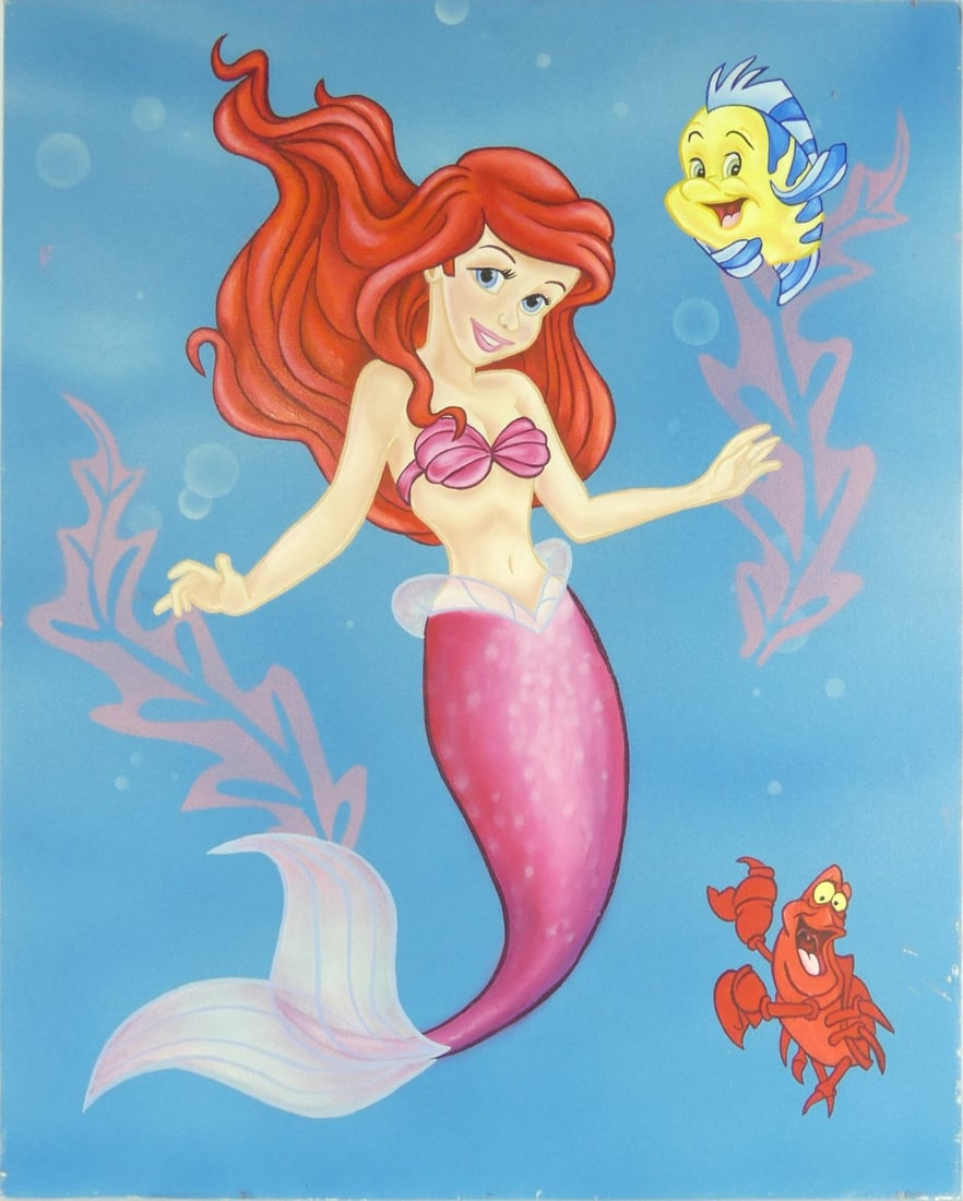 TONY B JONES ARIEL LITTLE MERMAID OIL ON CANVAS (1 of 6)