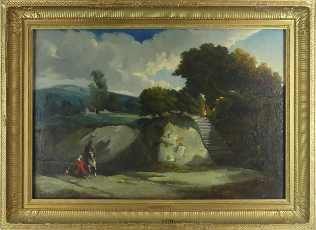 ALEXANDRE GABRIEL DECAMPS OIL PAINTING ON CANVAS (1 of 10)