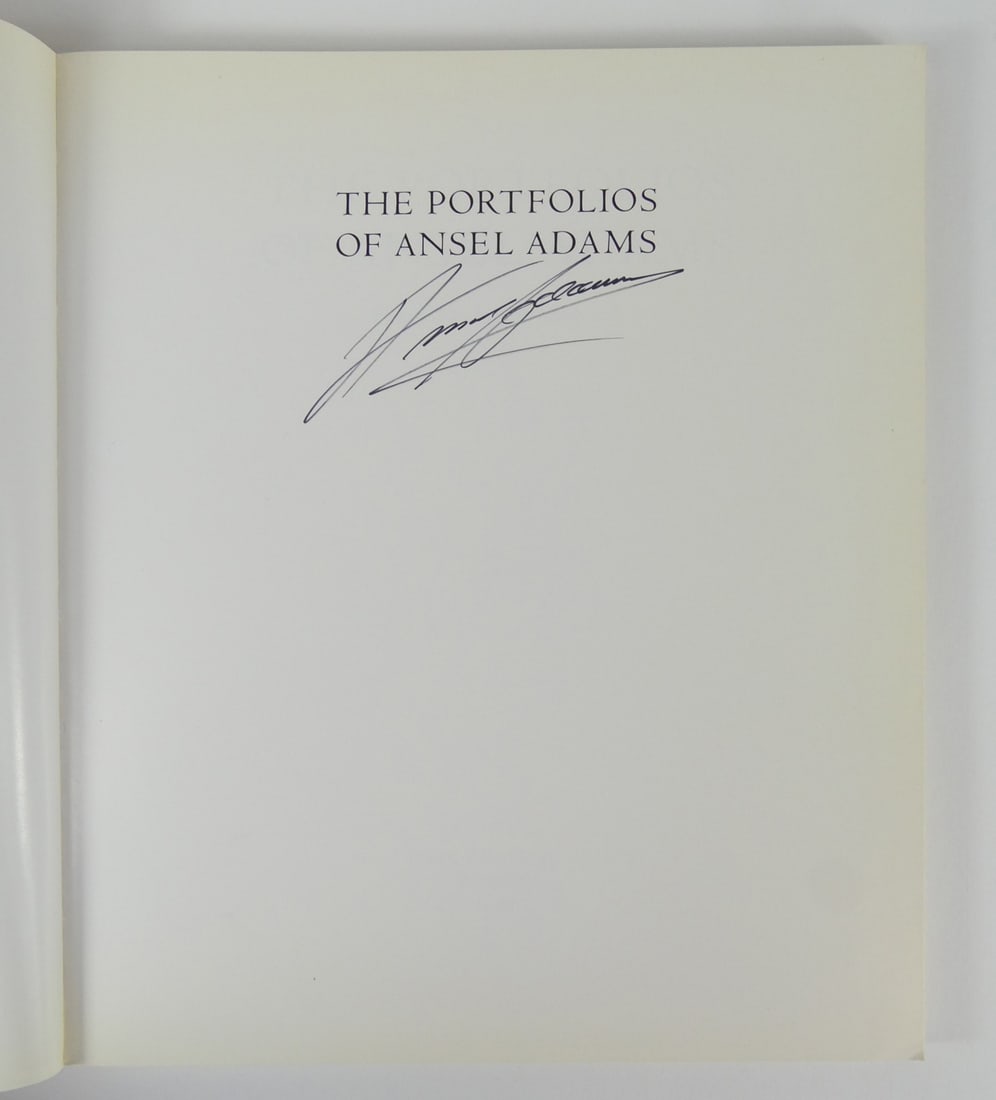 PORTFOLIOS OF ANSEL ADAMS SIGNED BOOK (1 of 8)