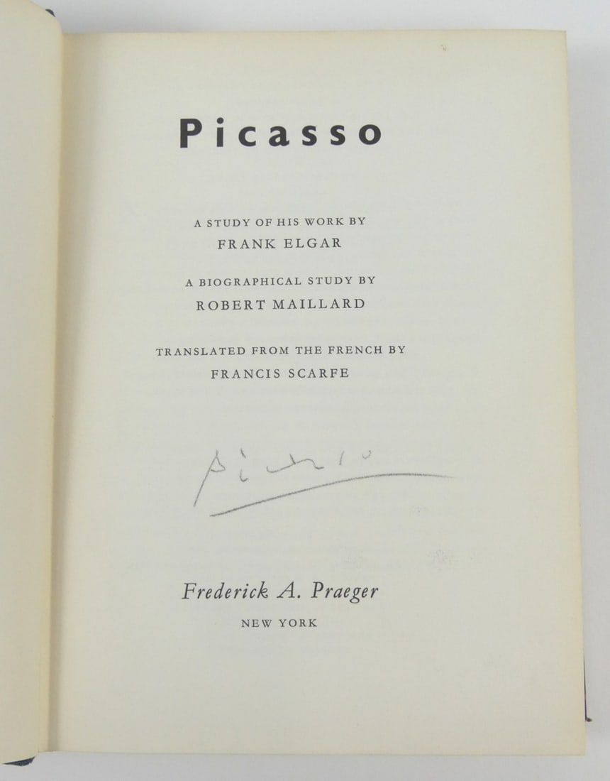 PICASSO, A STUDY OF HIS WORK SIGNED BOOK (1 of 7)