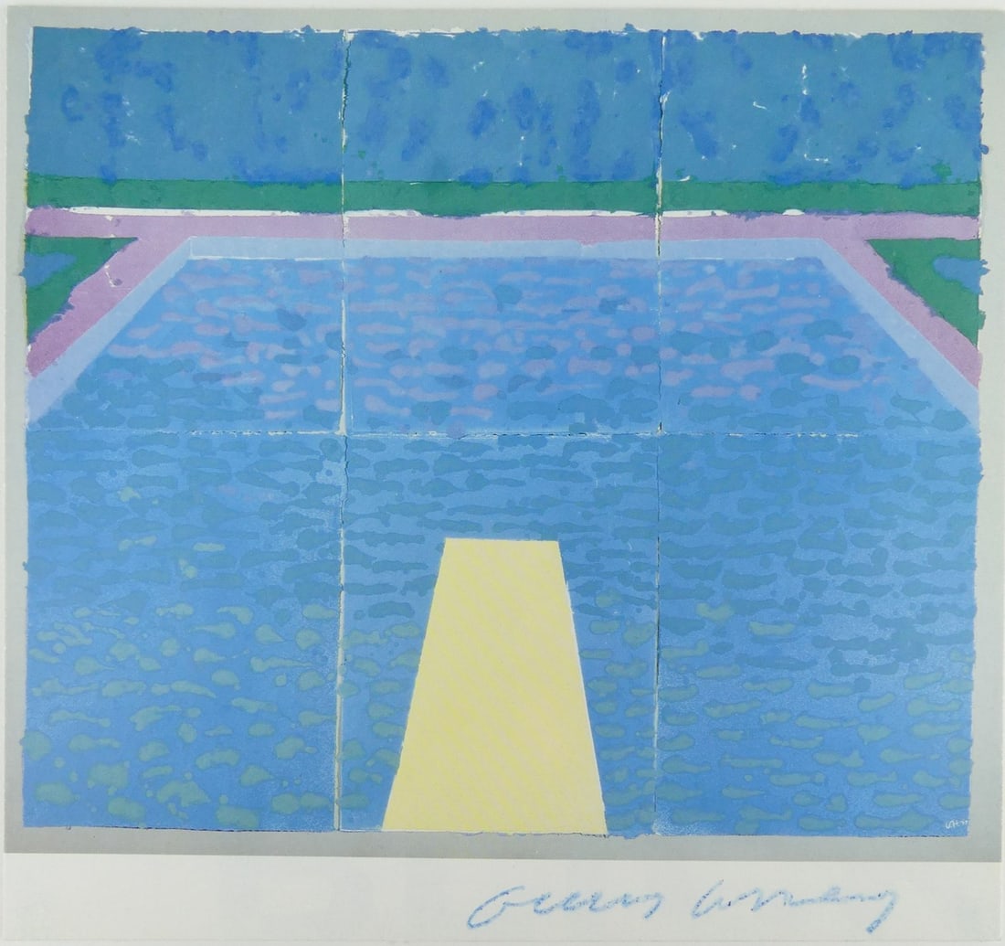 DAVID HOCKNEY 'PAPER POOL' SIGNED LITHOGRAPH (1 of 5)