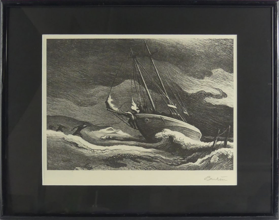 THOMAS BENTON 'AFTER THE BLOW' LITHOGRAPH (1 of 5)